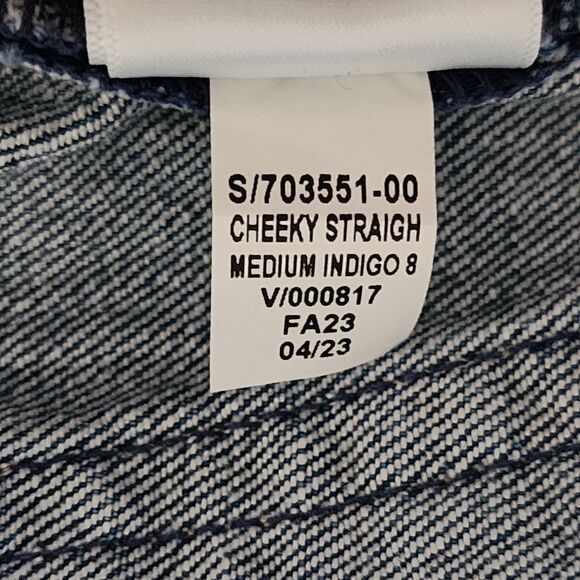 NWT GAP Womens Cheeky Straight High Rise Jeans Blue Button Fly Size 28/6R - Picture 11 of 11